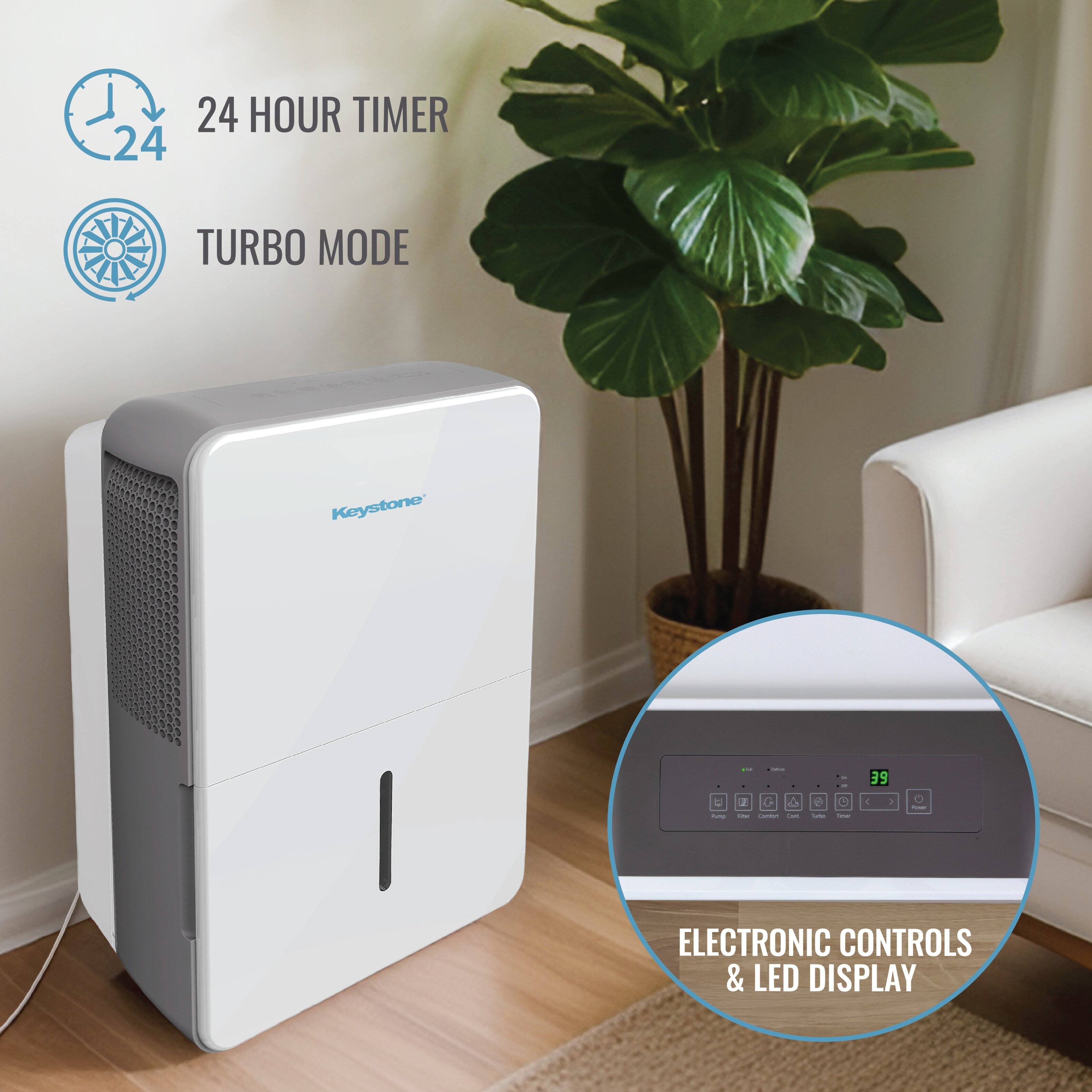 24 HOUR TIMER  
TURBO MODE  
ELECTRONIC CONTROLS & LED DISPLAY