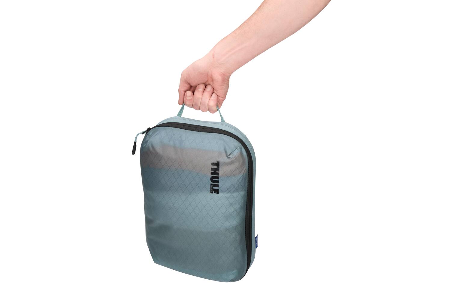 Alt View 2. Thule - Compression Packing Cube – Medium Size Lightweight Travel Organizer for Efficient Packing - Pond Gray.