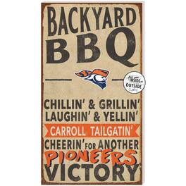 Jardine - Carroll University Pioneers 11'' x 20'' Indoor/Outdoor BBQ Sign - Brown