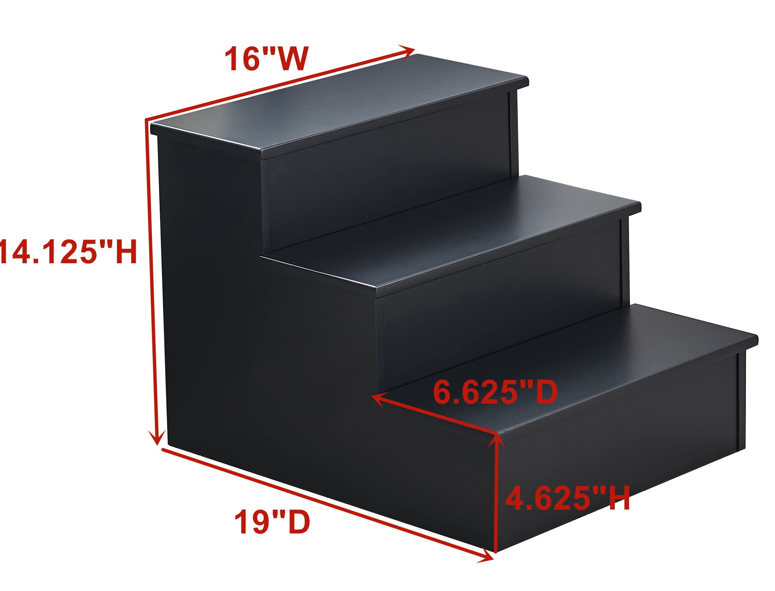 16"W  
14.125"H  
19"D  
6.625"D  
4.625"H