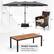 8.5ft
15ft
8.2ft
6.2ft
2.4ft
2.4ft
3ft
10.5ft
26"
19"
18"
23"
17"
35"
71"
29"
Weight Capacity
Dining Table: 180 lbs
Each Armchair: 400 lbs