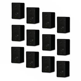 Goldwood - DPI-60B Indoor or Outdoor 3 Way Speakers Mountable 6 Pair Pack - Black