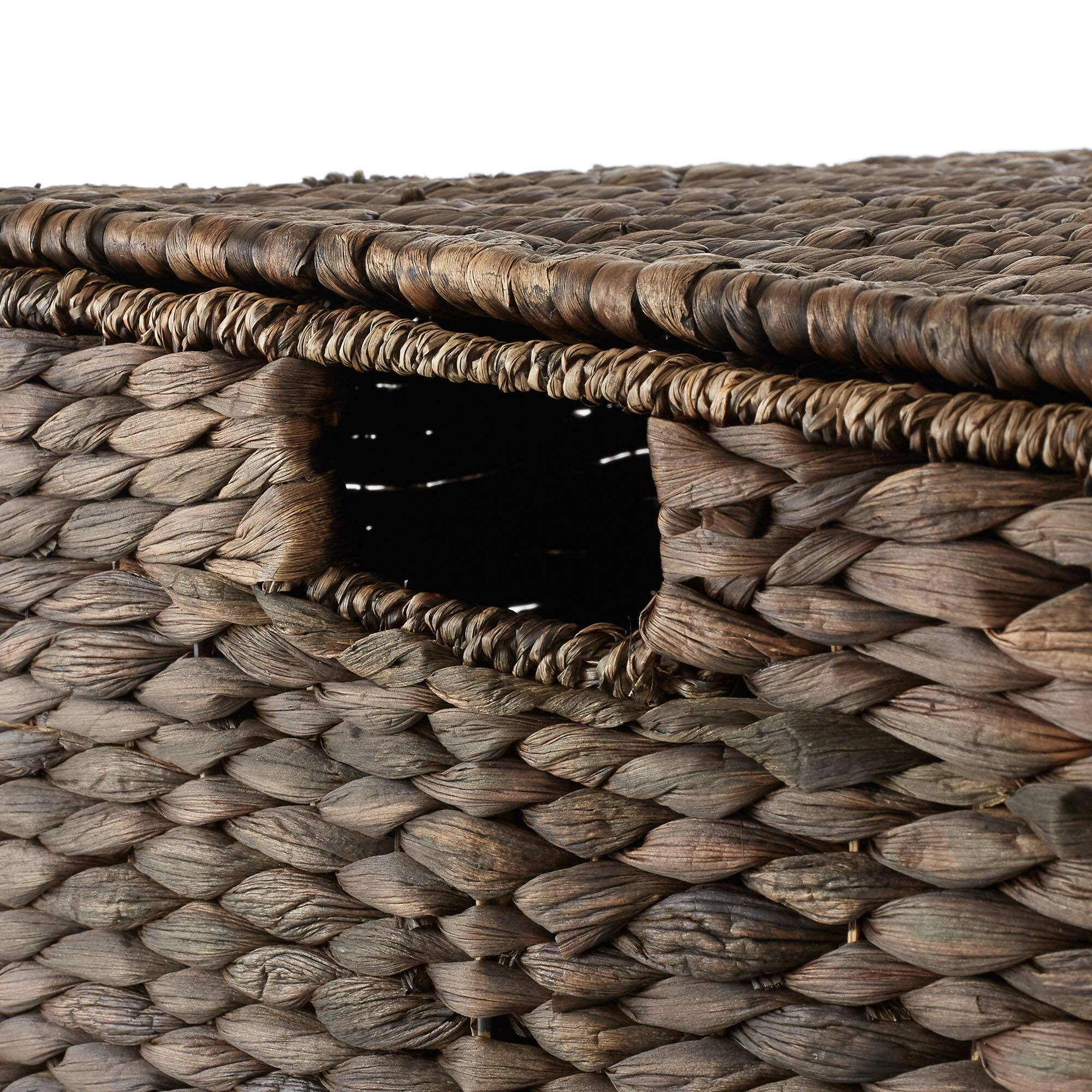 Alt View 5. Casafield - Rolling Divided Storage Basket Cart with Lid and Wheels - Espresso.