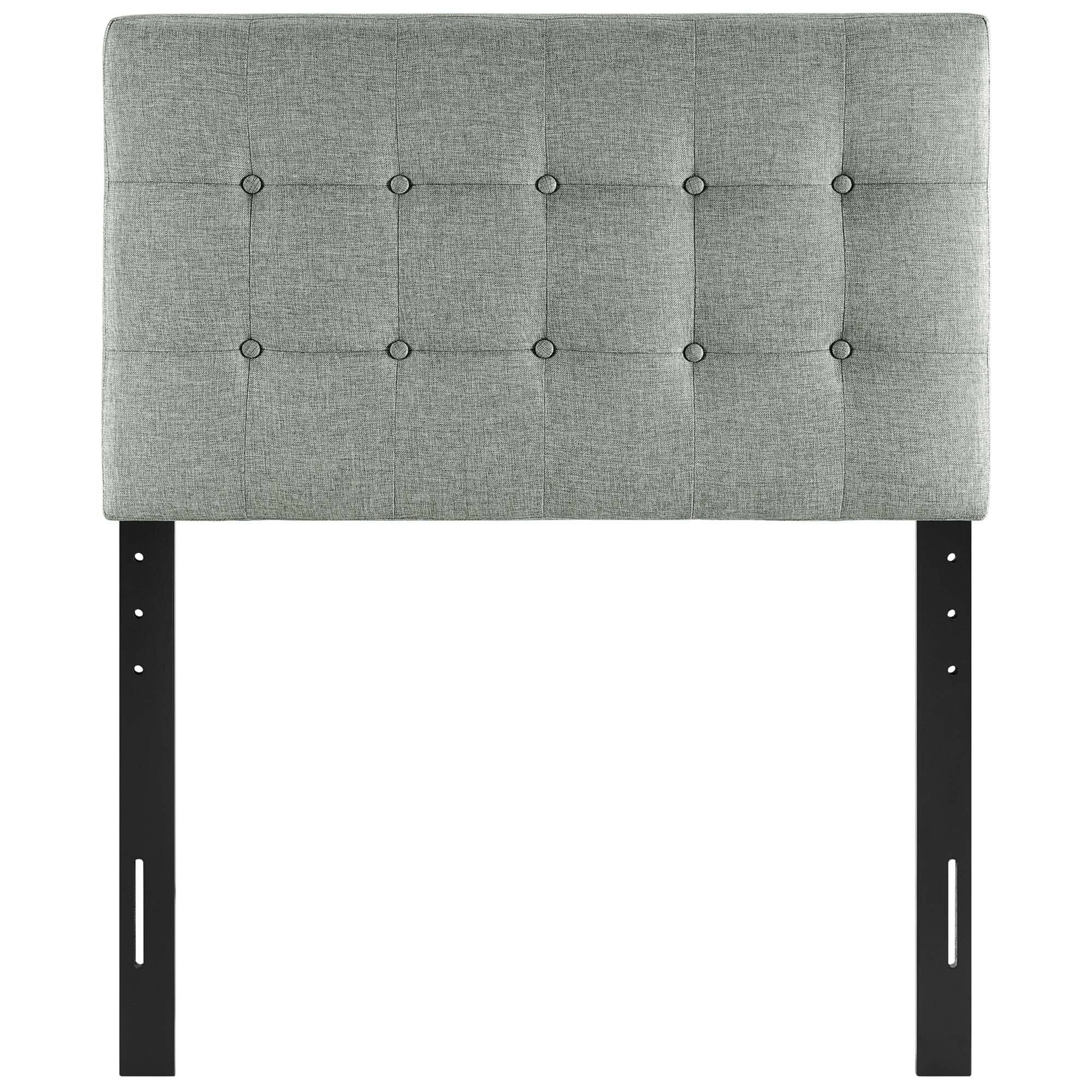Alt View 1. Modway - Emily Upholstered Fabric Twin Headboard by Modway - Gray.
