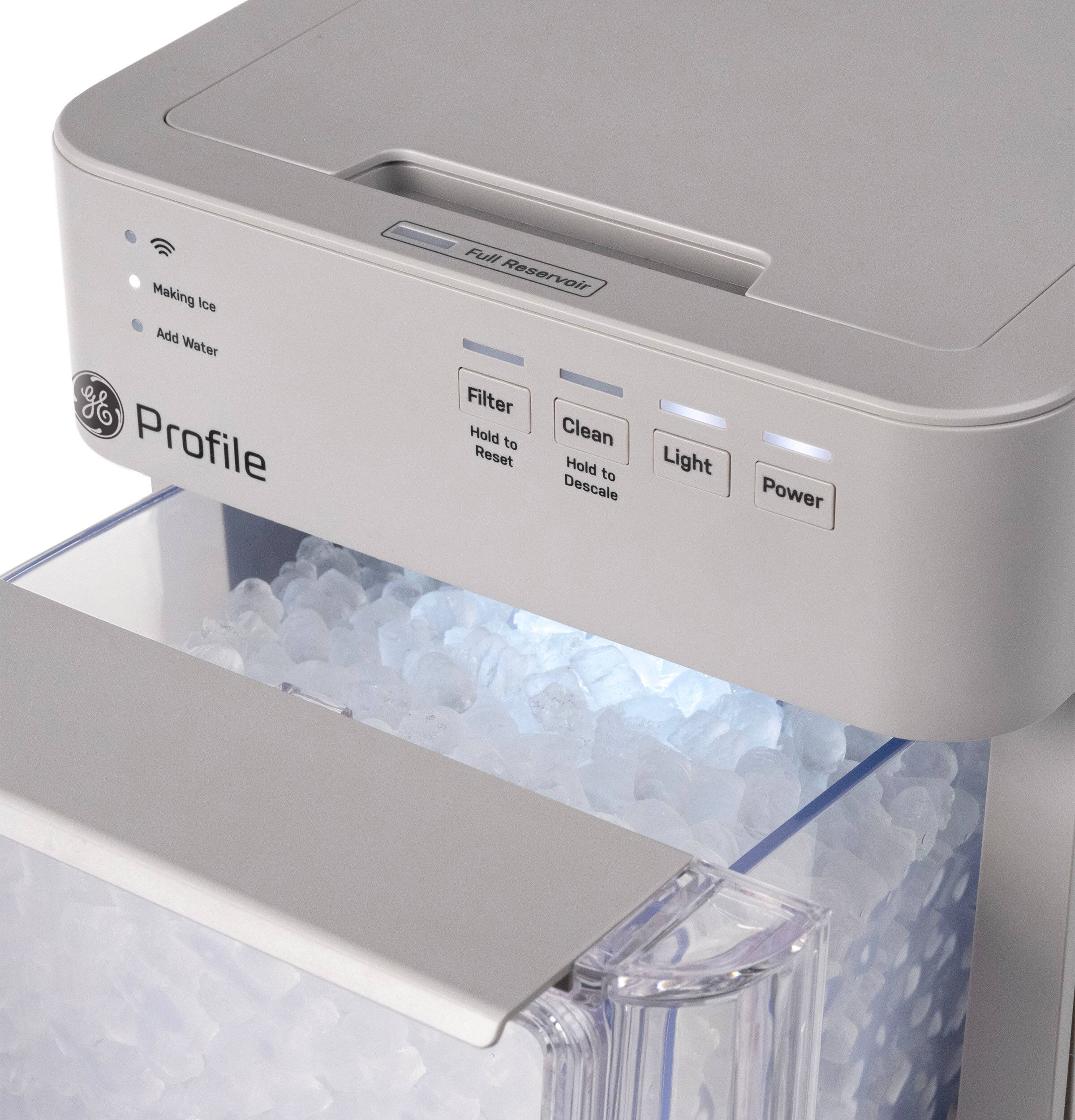 Making Ice  
Add Water  
Profile  
Full Reservoir  
Filter  
Hold to Reset  
Clean  
Hold to Descale  
Light  
Power