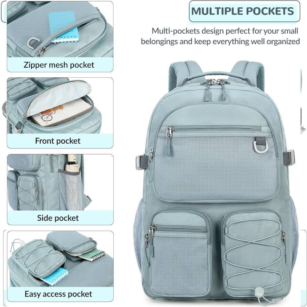 **MULTIPLE POCKETS**

Multi-pockets design perfect for your small belongings and keep everything well organized

- Zipper mesh pocket
- Front pocket
- Side pocket
- Easy access pocket