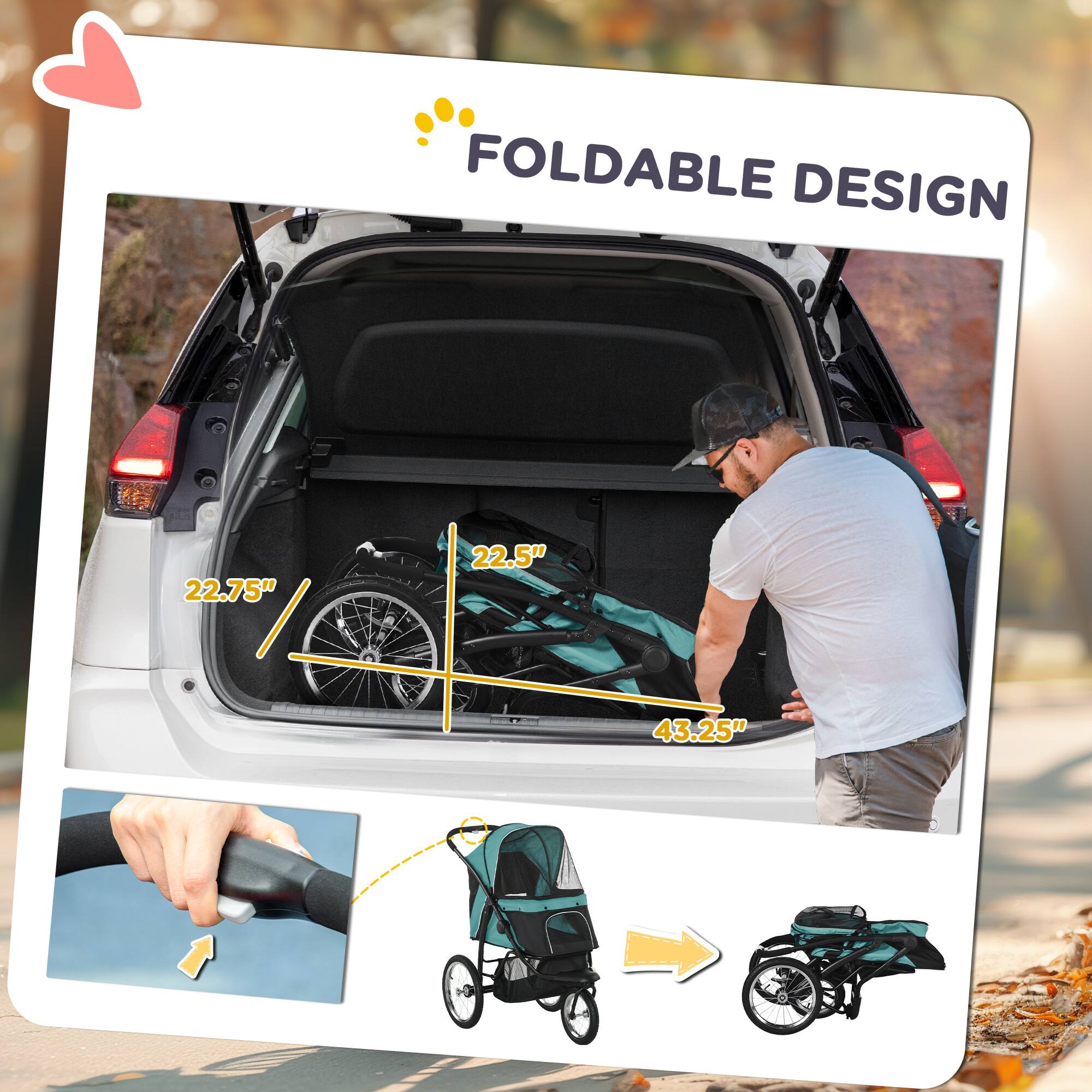 FOLDABLE DESIGN  
22.75" x 22.5" x 43.25"