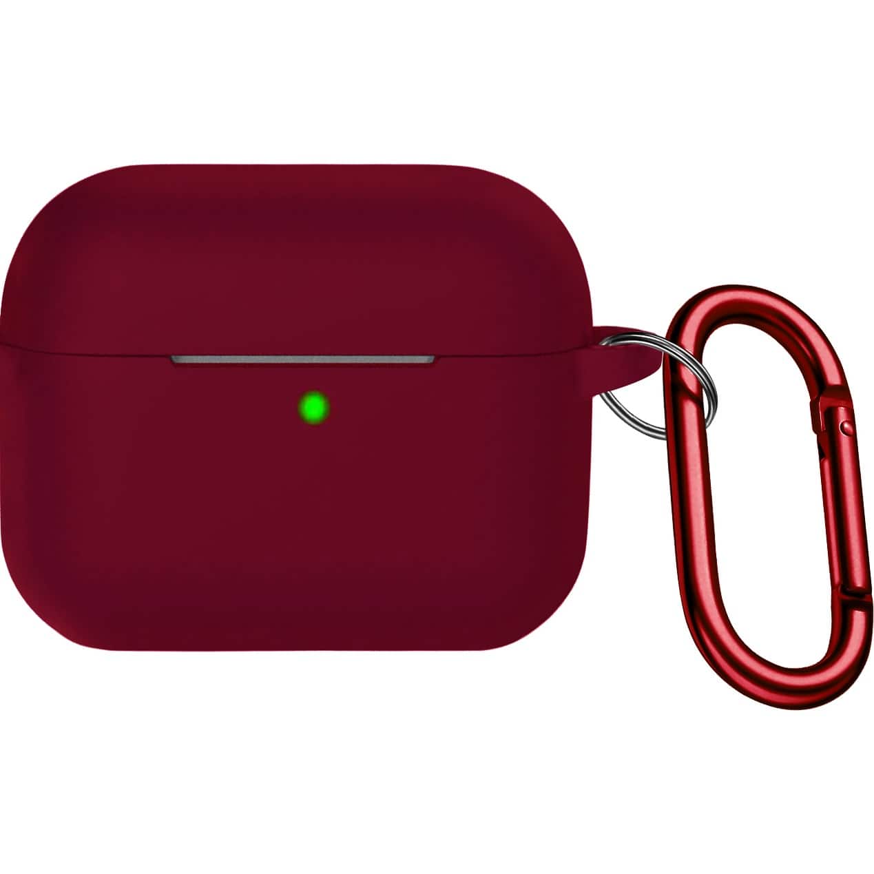Front. SaharaCase - Venture Series Silicone Combo Kit Case for Apple AirPods (3rd Generation) - Burgundy.