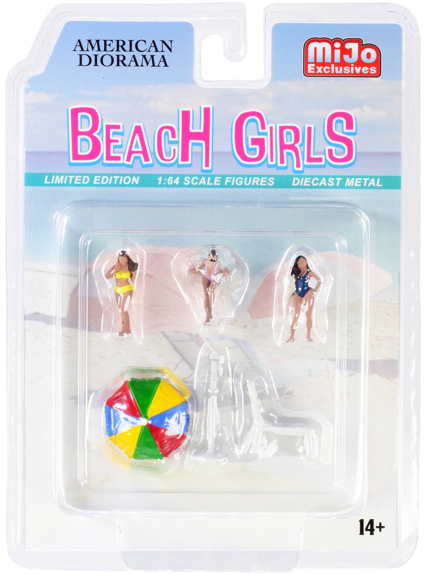 AMERICAN DIORAMA Exclusives BEACH GIRLS LIMITED EDITION 1:64 SCALE FIGURES DIECAST METAL  
14+