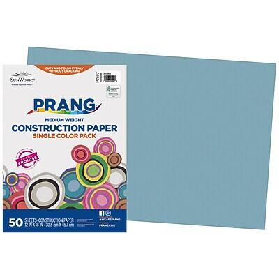 PRANG  
MEDIUM WEIGHT  
CONSTRUCTION PAPER  
SINGLE COLOR PACK  

50 SHEETS - CONSTRUCTION PAPER  
12 x 30.5 cm (4.75 x 12 in)  

Cuts and folds evenly without cracking  
P7607  

PROMISE SHEETS