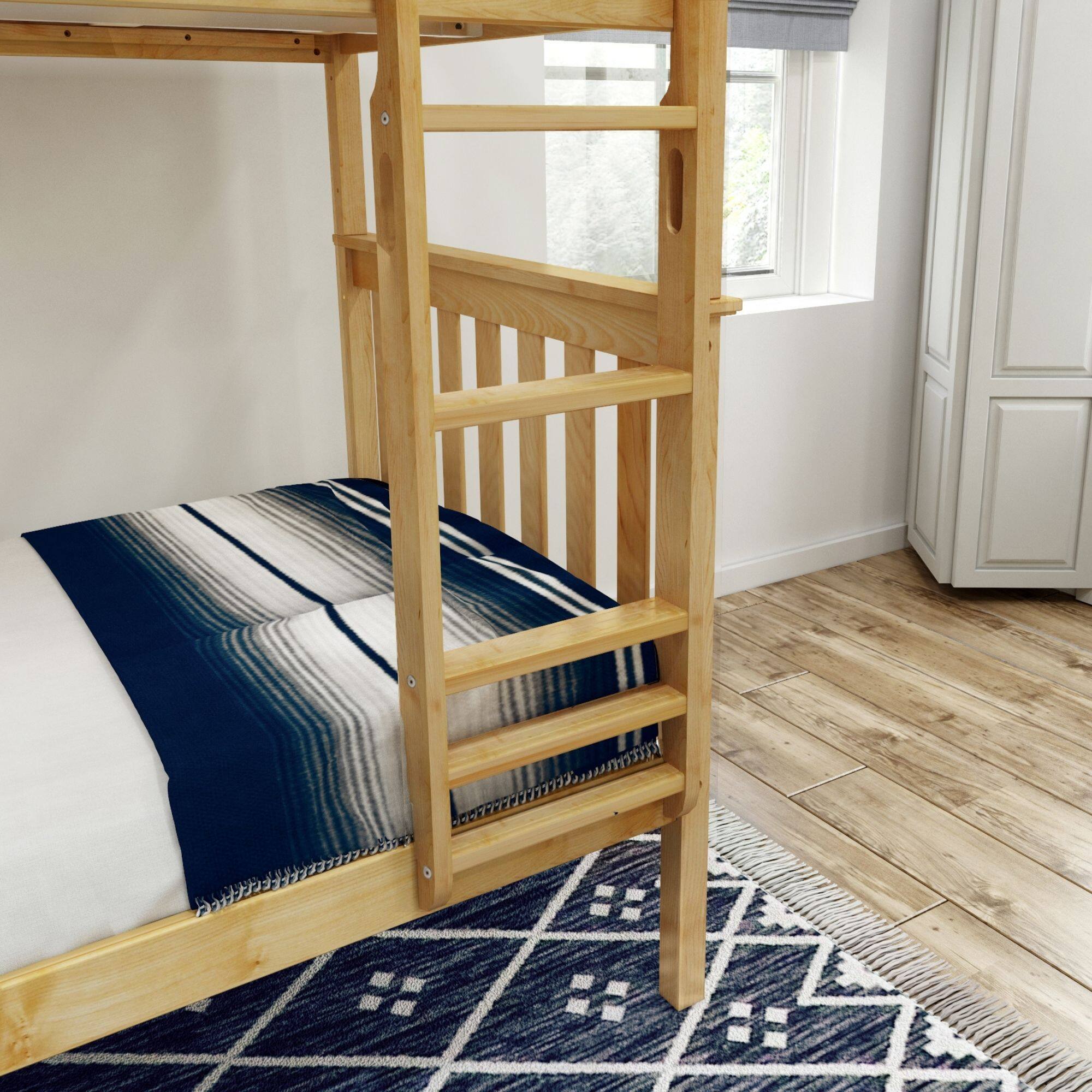 Alt View 3. Plank+Beam - Classic Twin over Twin Bunk Bed, Natural - Natural.
