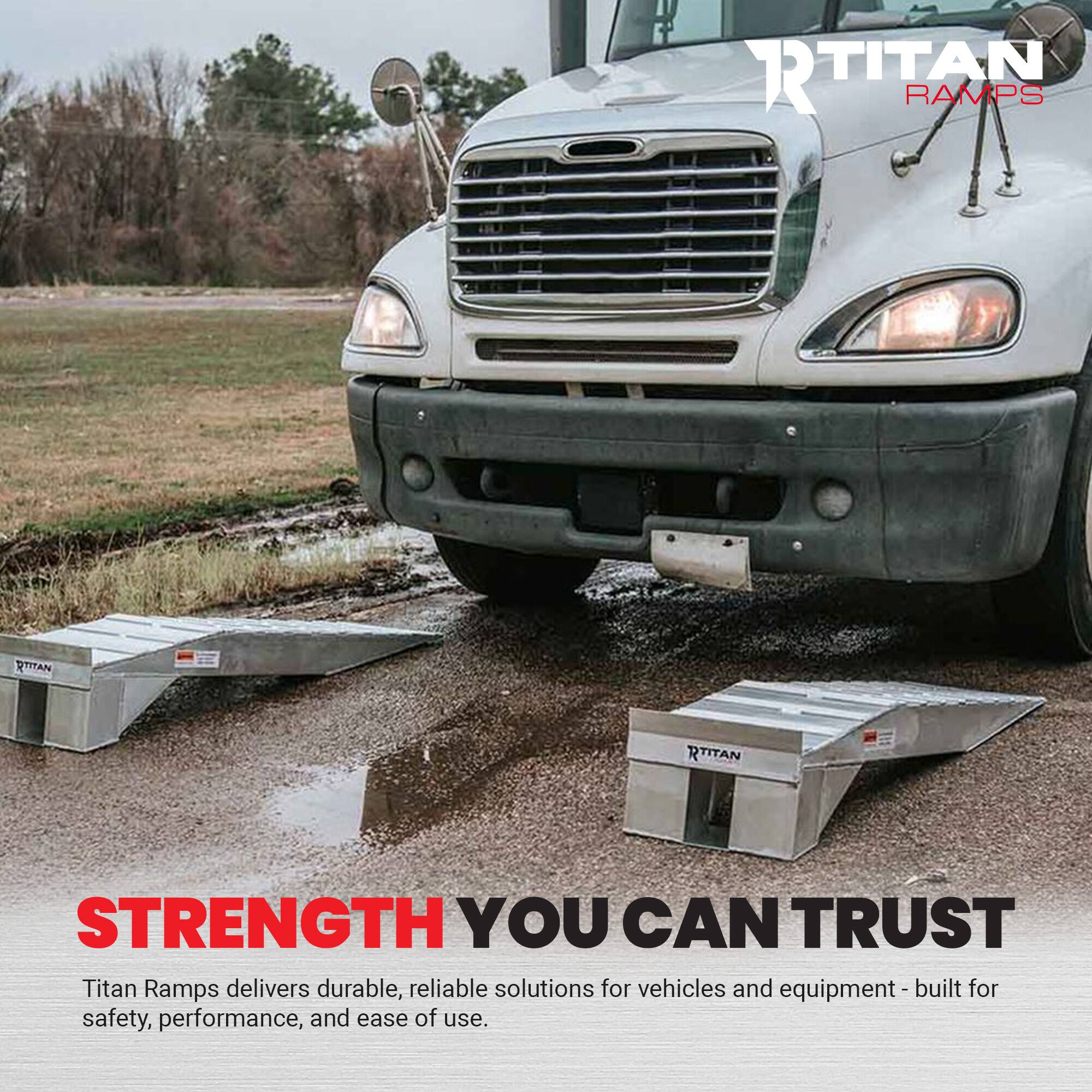 RTITAN RAMPS

RTITAN

STRENGTH YOU CAN TRUST

Titan Ramps delivers durable, reliable solutions for vehicles and equipment - built for safety, performance, and ease of use.