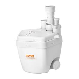 VEVOR - Utility Sink Pump, 1 HP, 2200 GPH Under Sink Pump with 3 Water Inlets 1 Outlet, 36 ft Max Lift, Cast Aluminum Body - White