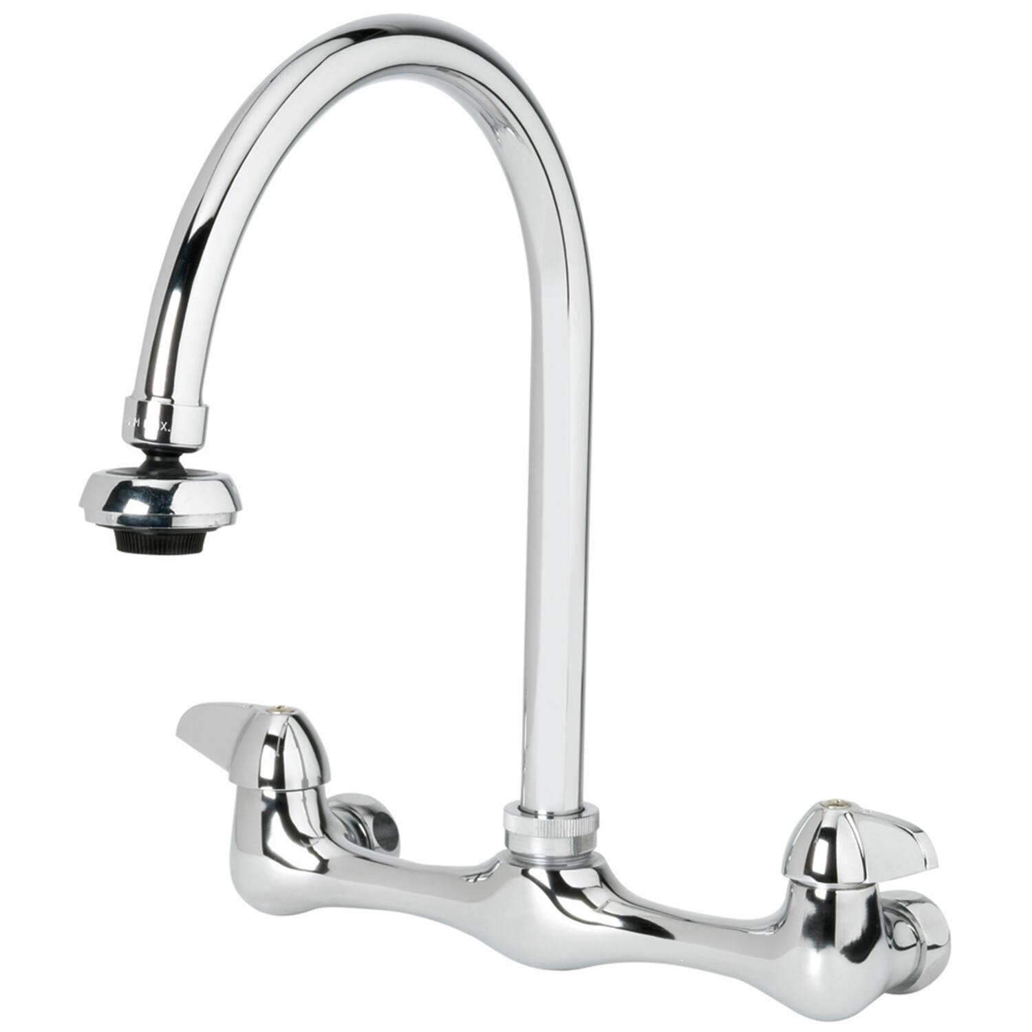 Front. Homewerks - Homewerks Two Handle Chrome Kitchen Faucet - Chrome.