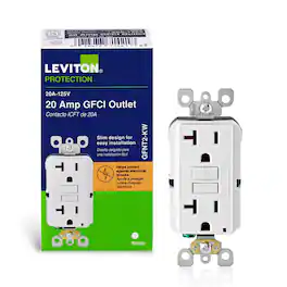 Leviton - SmartlockPro 20 amps 125 V Duplex GFCI Outlet 5-20R 1 pk - White