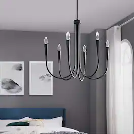 Penrose 6-Light Chandelier by Modway - Black