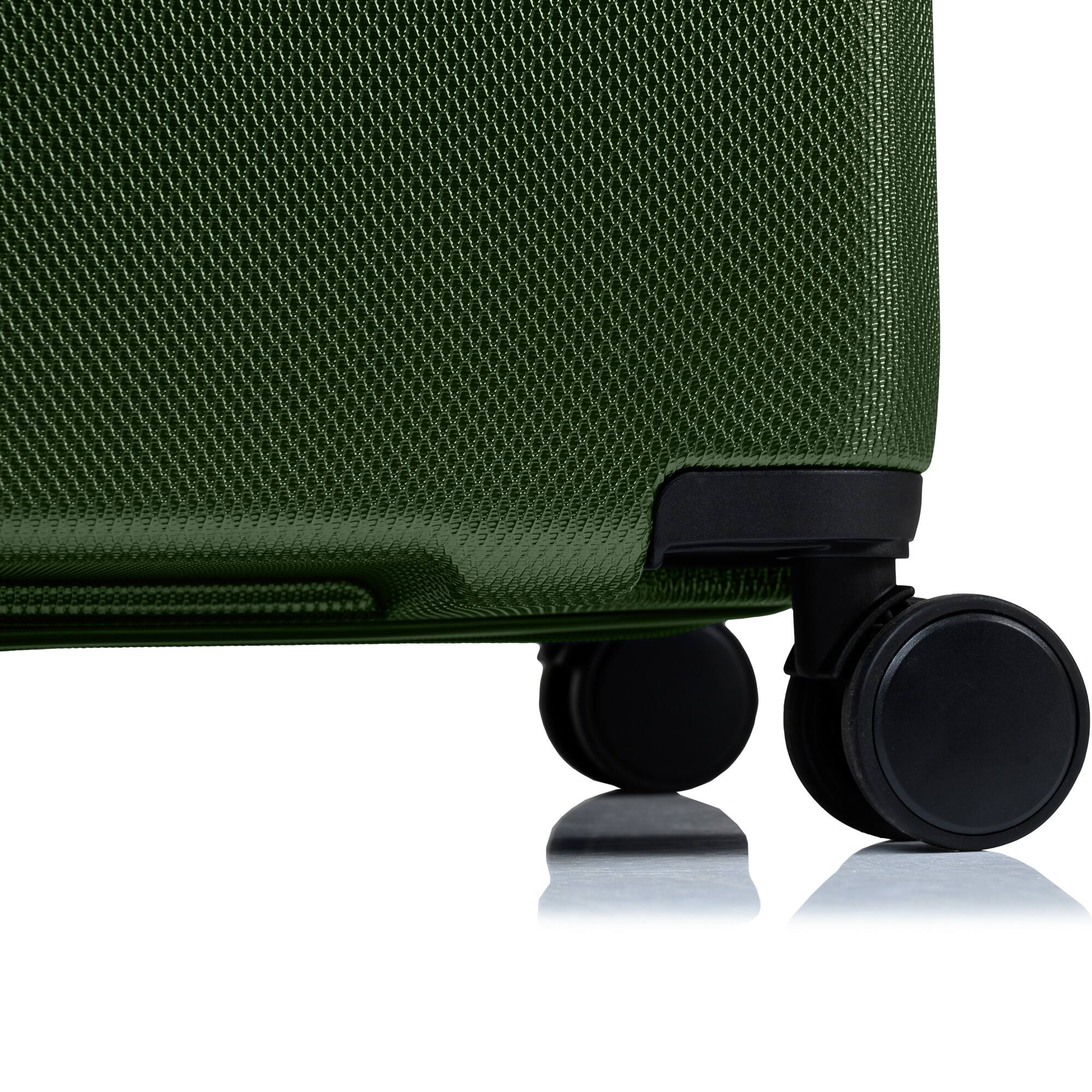 Alt View 1. Champs - Luxe II collection - 3-piece Hardside Luggage set - Green.