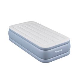 Beautyrest - 15" Hi Loft Air Mattress, Raised Inflatable Blow-Up Bed, Powerful Pump, Adjustable - Light Blue