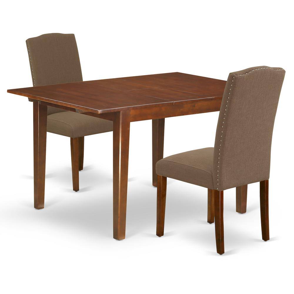 Back. East West Furniture - Dining Room Set Mahogany - Brown.
