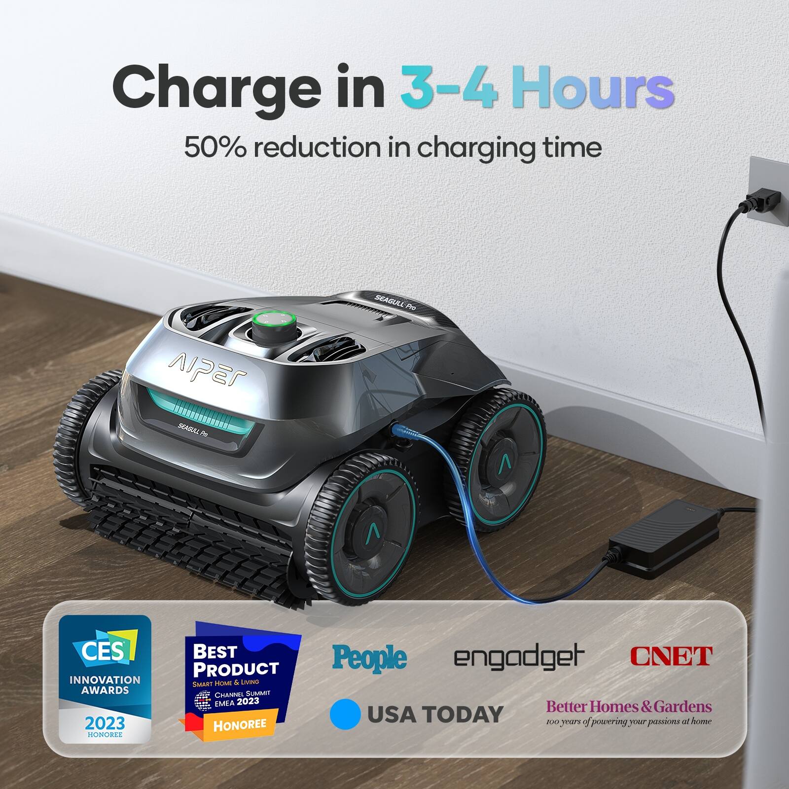 Charge in 3-4 Hours 50% reduction in charging time

SEADULL - PEr SEARAL -  CES INNOVATION AWARDS 2023 HONOREE
BEST PRODUCT SMART HOME & LIVING CHANNEL SUMMIT MSA 2023 HONOREE
People engadget CNET Better Homes & Gardens USA TODAY
100 years of powering your passions at home