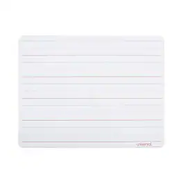 Universal - Lap/Learning Dry-Erase Board, Manuscript Penmanship Ruled, 11.75" x 8.75", White Surface, 6/Pack