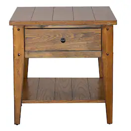 Liberty Furniture Industries - Lake House End Table in Oak - Brown