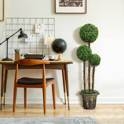 Bring Some Green In With This Costway 4-Foot Artificial Topiary Triple Ball Tree – No Water Needed!