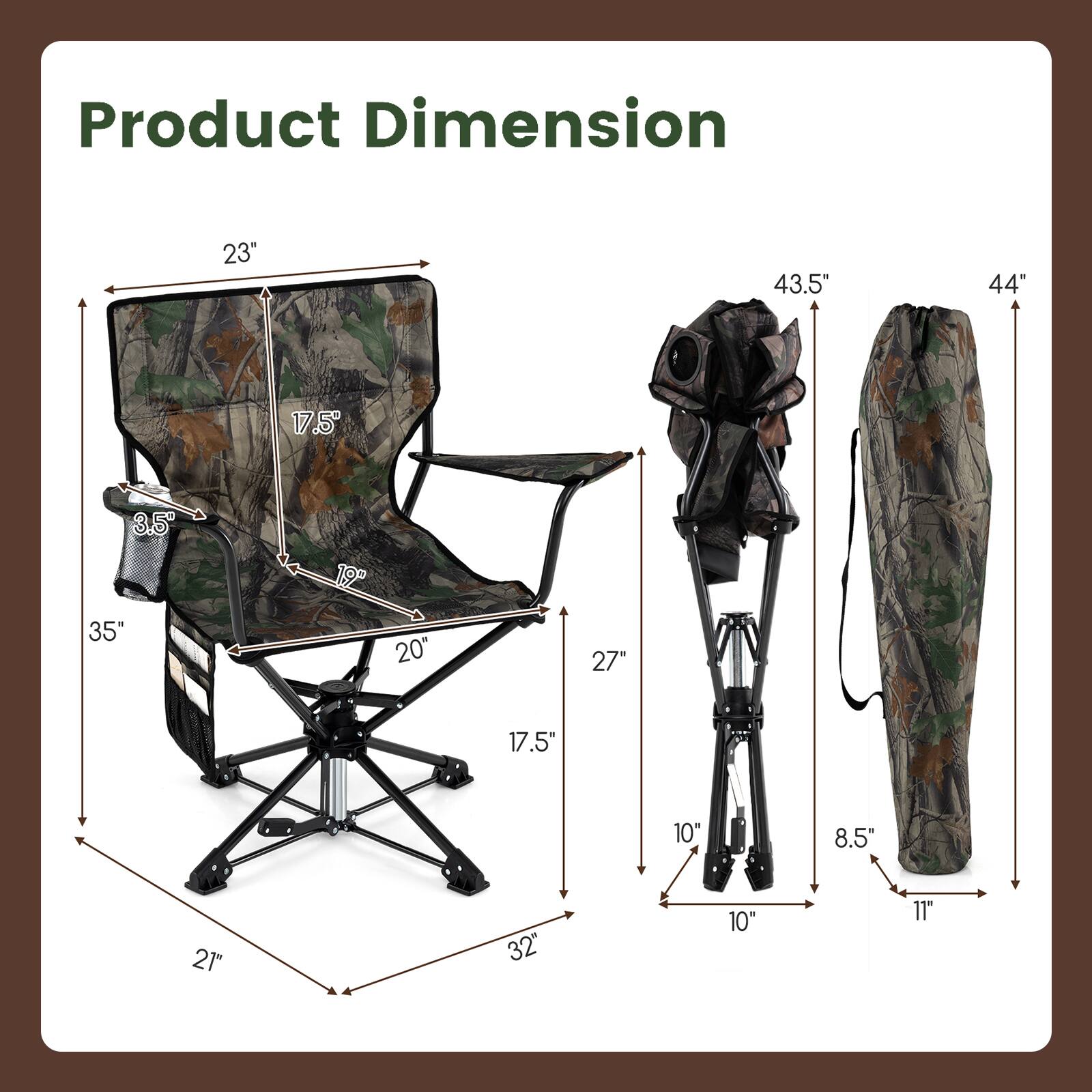 Product Dimension

- 23"
- 43.5"
- 44"
- 17.5"
- 3.5"
- 19"
- 35"
- 20"
- 27"
- 17.5"
- 10"
- 8.5"
- 21"
- 32"
- 10"
- 11"