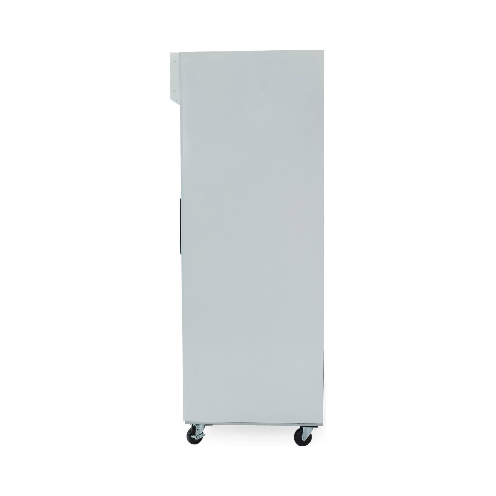 Alt View 3. Magic Chef - Commercial 53 in. W 45 cu. ft. Glass Door Refrigerator in White and Black - White.