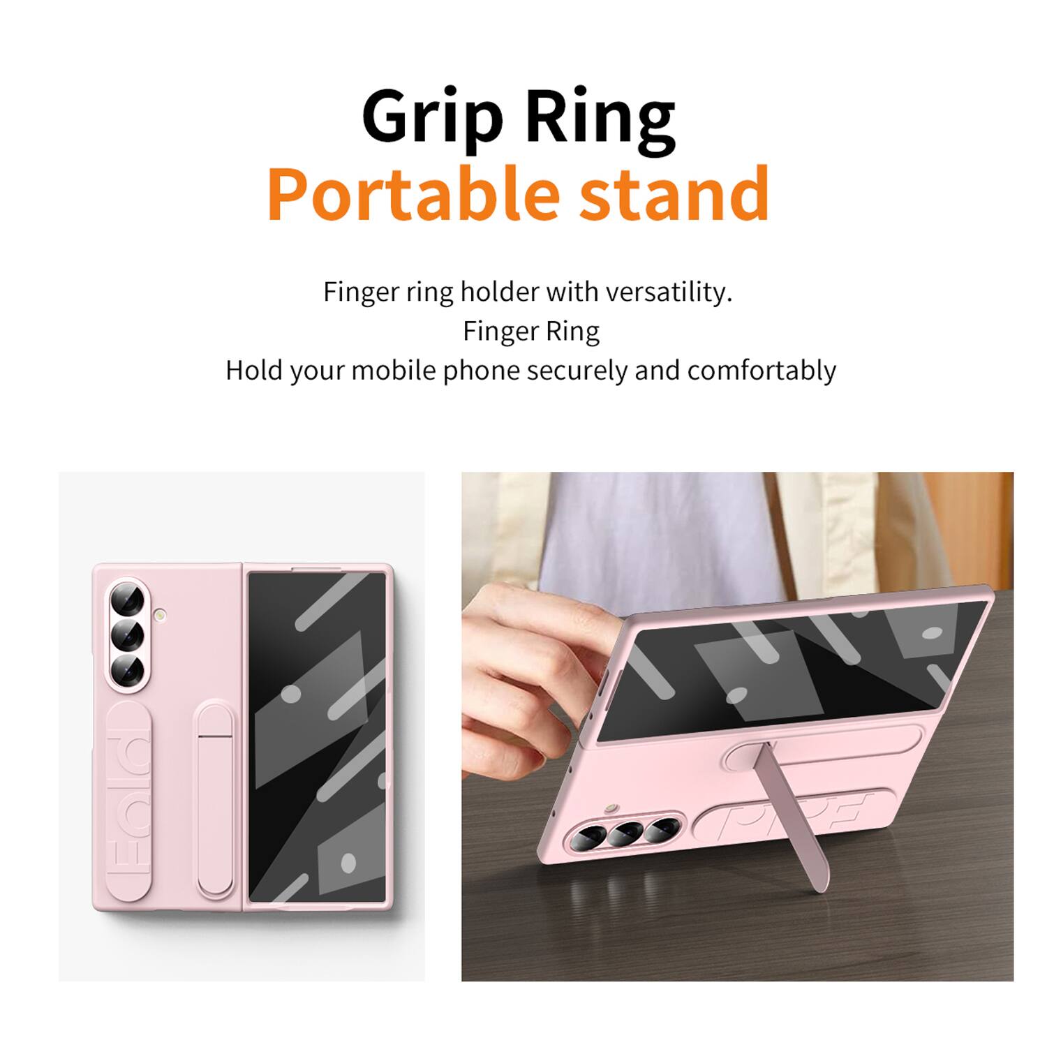 Grip Ring Portable stand

Finger ring holder with versatility.

Finger Ring

Hold your mobile phone securely and comfortably