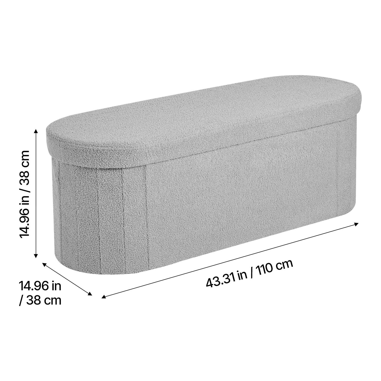 - Height: 14.96 in / 38 cm
- Width: 43.31 in / 110 cm
- Depth: 14.96 in / 38 cm