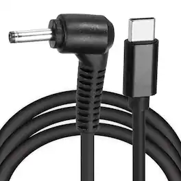 Unique Bargains - 4.9FT USB C to DC 3x1.1mm PD Charging Cable, 12V/3A 36W, for Router, Camera, TV Box, Desk Lamp - Black
