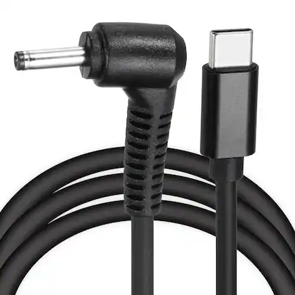 Front. Unique Bargains - 4.9FT USB C to DC 3x1.1mm PD Charging Cable, 12V/3A 36W, for Router, Camera, TV Box, Desk Lamp - Black.