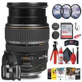 Canon - EF-S 17-85mm f/4-5.6 IS USM Lens with Filter kit + Cleaning Kit + More - Black