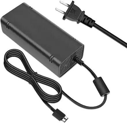 Front. MobileSentrix - AC Power Supply Adapter (CPA09-011A) (EU / 220v) Replacement Compatible For Xbox 360 S - Black.