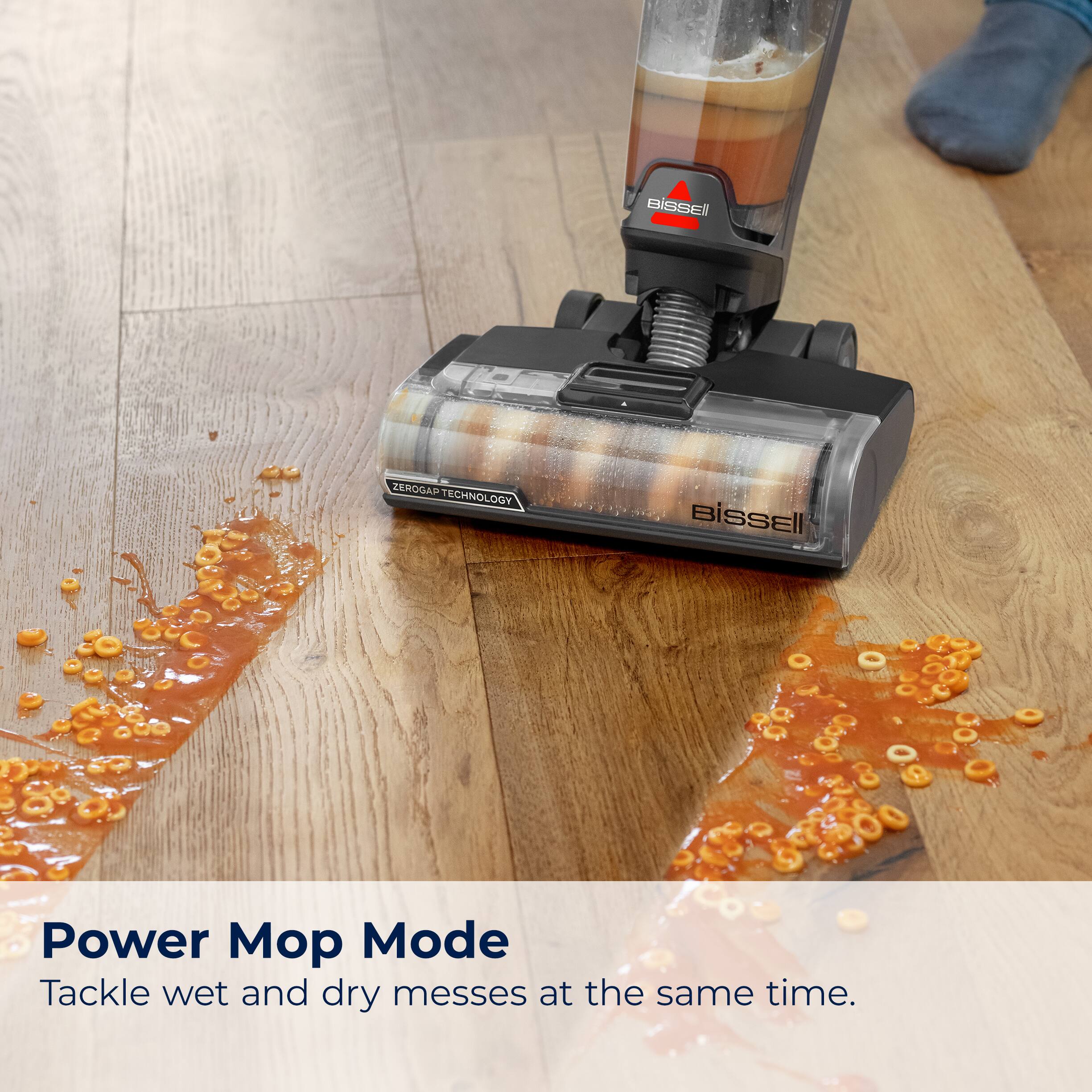 Bissell Power Mo Mode Tackle wet and dry messes at the same time.