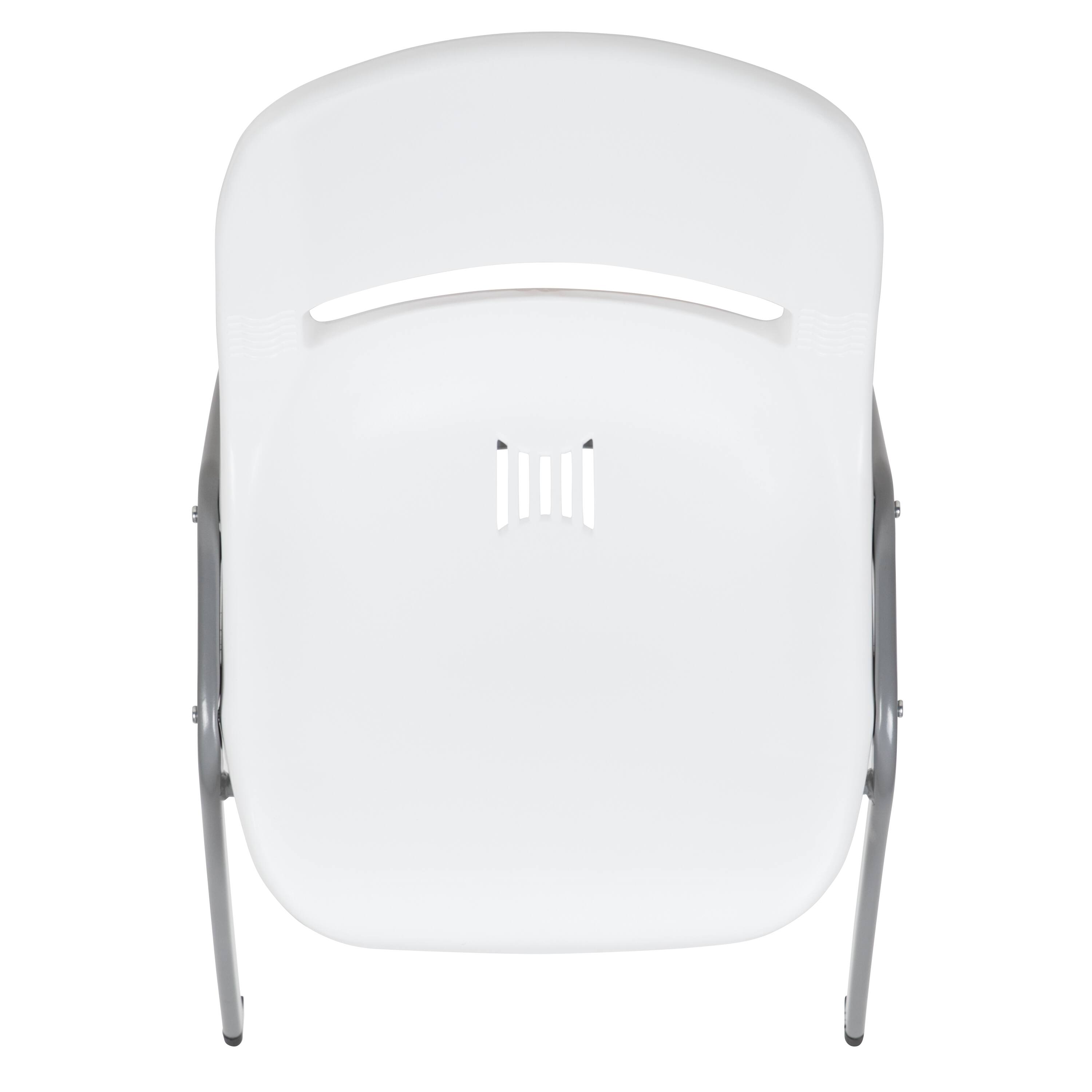 Alt View 8. Emma + Oliver - Ergonomic Shell Student Stack Chair - Classroom Chair / Office Guest Chair - White.