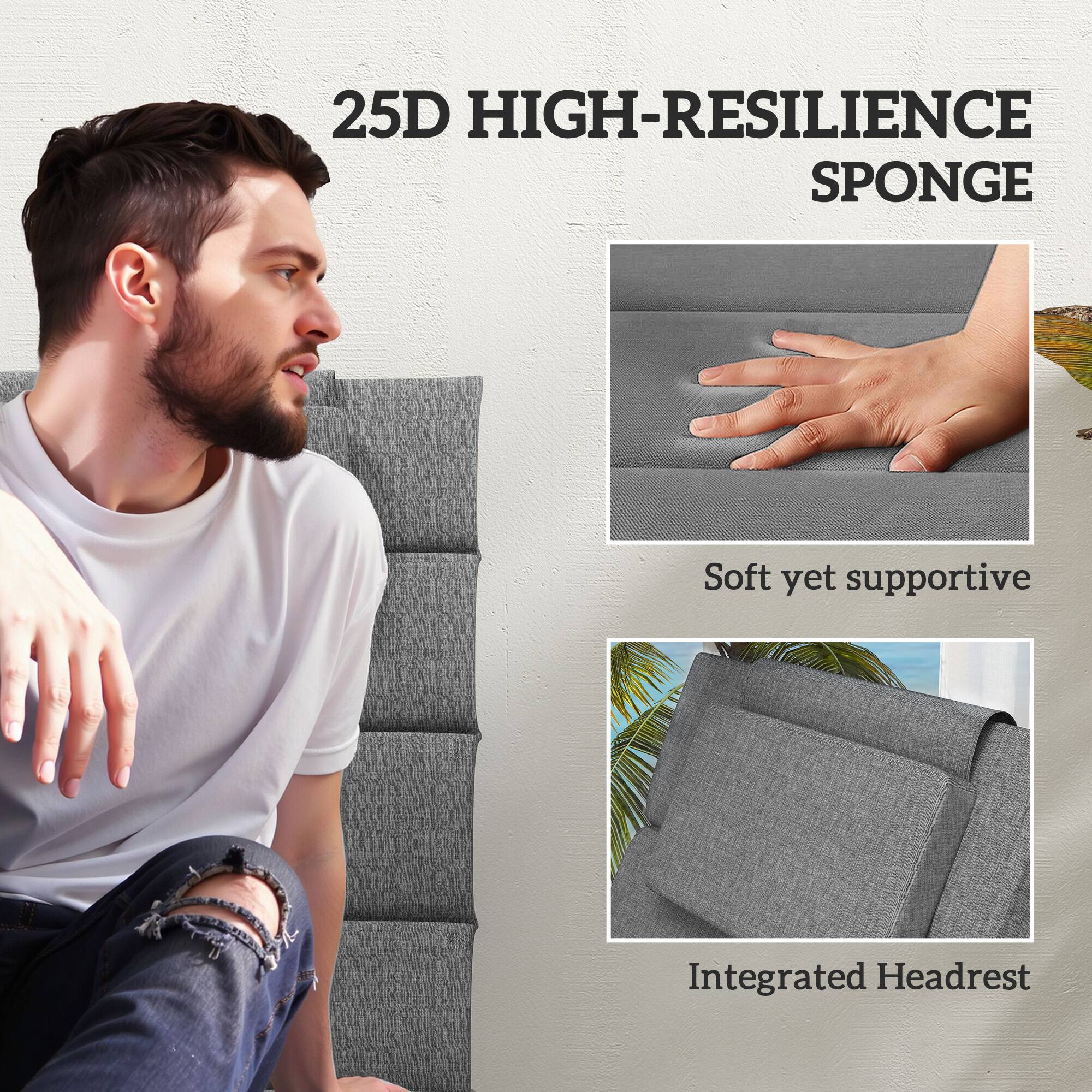 25D HIGH-RESILIENCE SPONGE
Soft yet supportive
Integrated Headrest