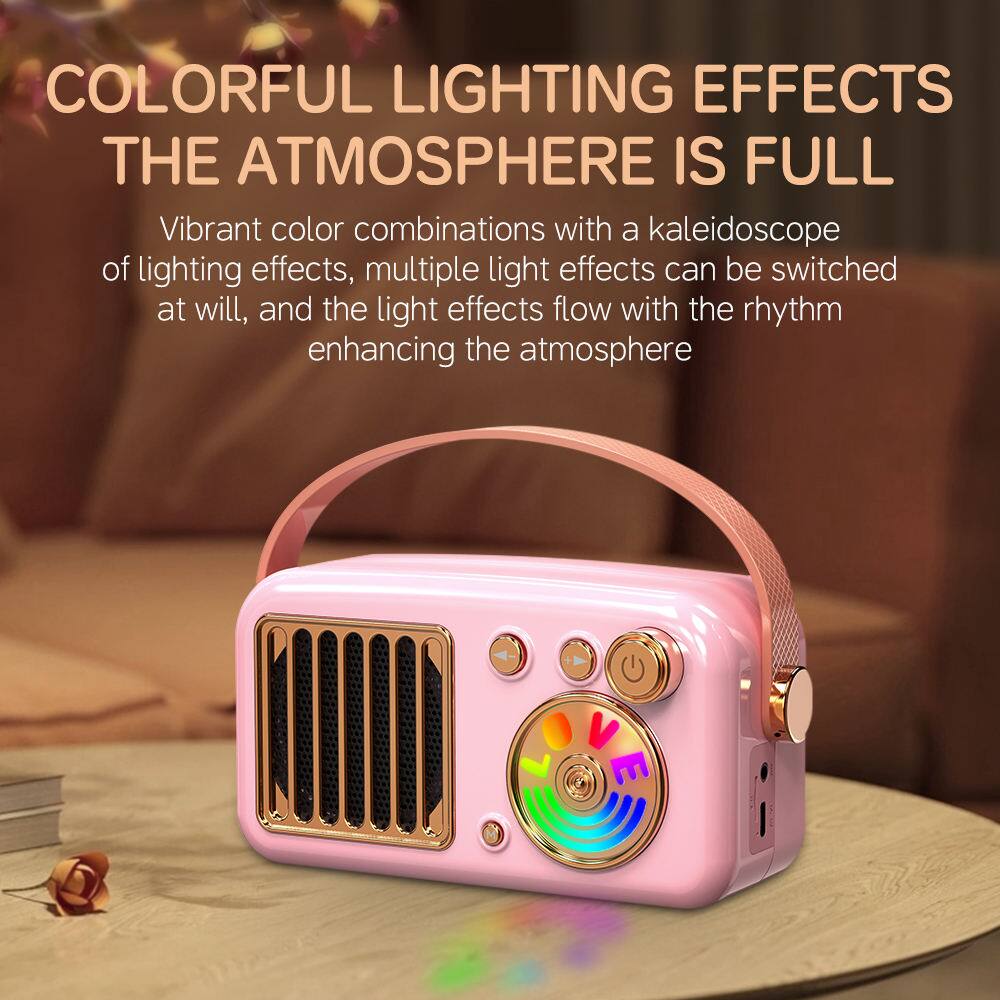 COLORFUL LIGHTING EFFECTS  
THE ATMOSPHERE IS FULL  

Vibrant color combinations with a kaleidoscope of lighting effects, multiple light effects can be switched at will, and the light effects flow with the rhythm enhancing the atmosphere