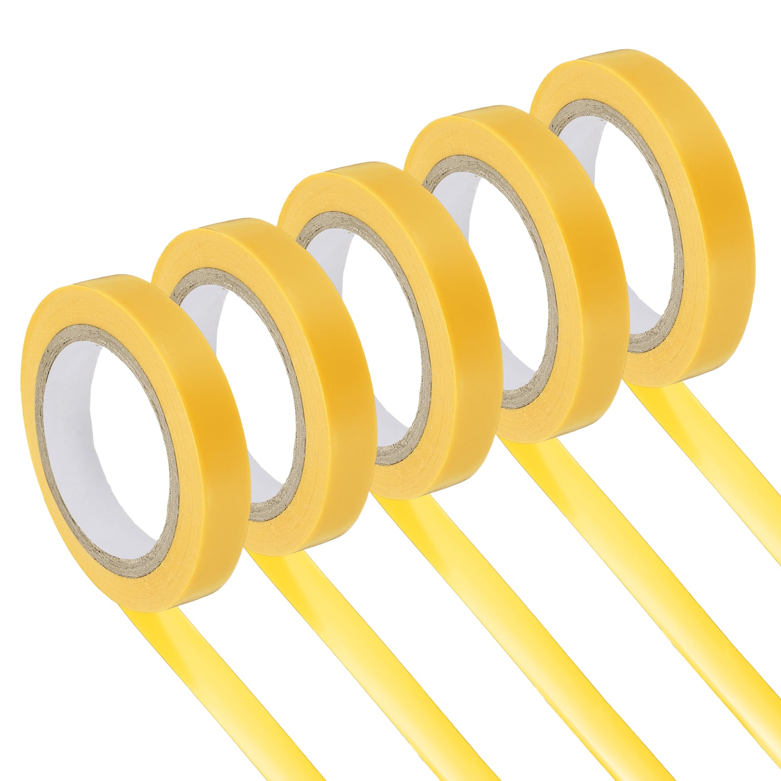 Unique Bargains - Grip Fishing Tape, PVC Racquet Finishing Tapes Racket Accessories Sticky Seal - For Tennis Badminton, 5pcs & 32.8ft - Yellow