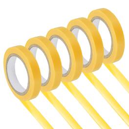 Unique Bargains - Grip Fishing Tape, PVC Racquet Finishing Tapes Racket Accessories Sticky Seal - For Tennis Badminton, 5pcs & 32.8ft - Yellow