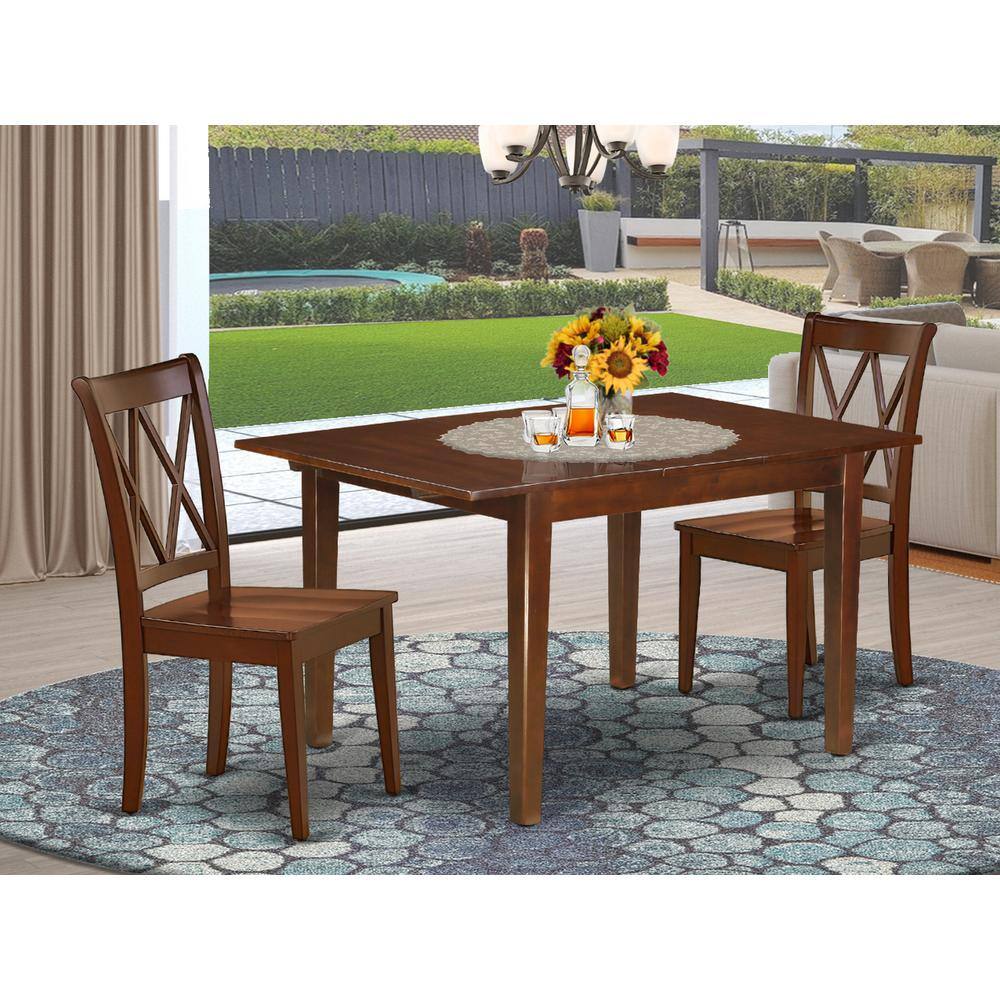Left. East West Furniture - Dining Room Set Mahogany - Brown.