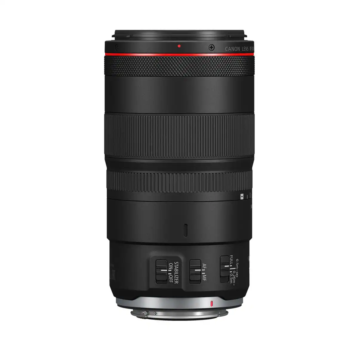 CANON LENS RF
STABILIZER ON OFF
AF MF
FULL
0.5m
