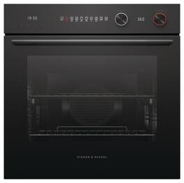 Fisher & Paykel - 24" 3 Cu Ft Iluminated Icons w/Dials Single Oven - Black