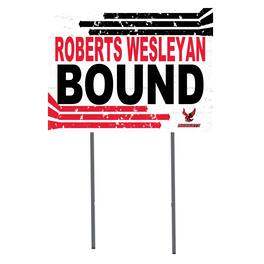 Jardine - Roberts Wesleyan Redhawks 18" x 24" Bound Yard Sign - White