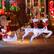 Alt View 7. Winado - 3PCS Christmas Pre-Lit Reindeer and Sleigh Weather Proof with LED Lights for Indoor Outdoor Holiday Party Decoration - White.