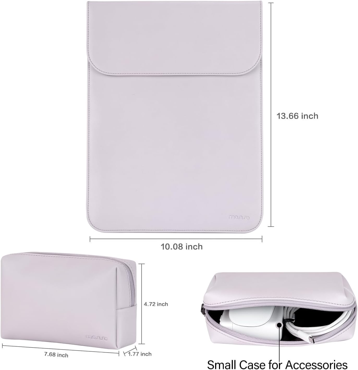 13.66 inch x 10.08 inch x 4.72 inch  
7.68 inch x 1.77 inch  
Small Case for Accessories