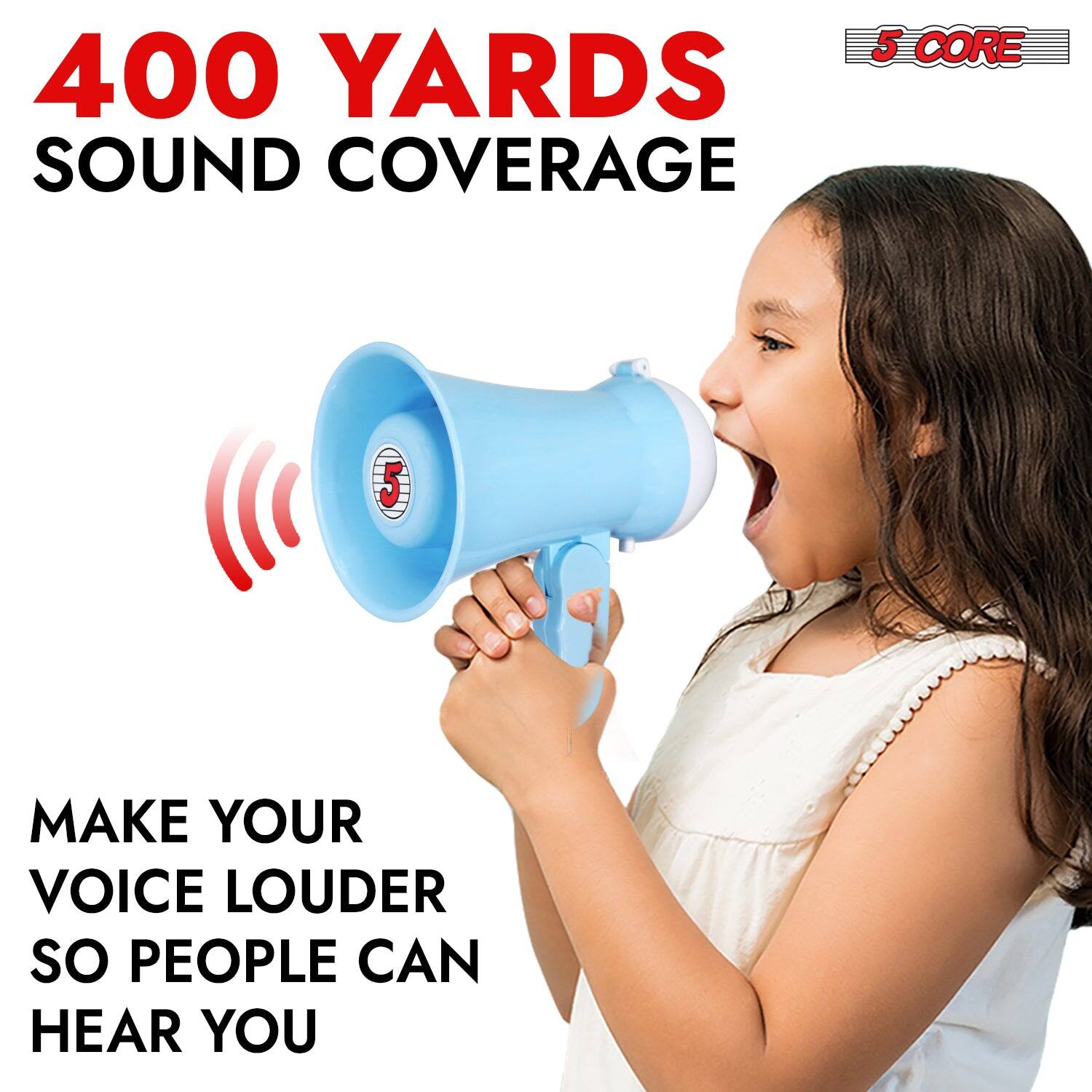 400 YARDS SOUND COVERAGE

5 CORE

MAKE YOUR VOICE LOUDER SO PEOPLE CAN HEAR YOU
