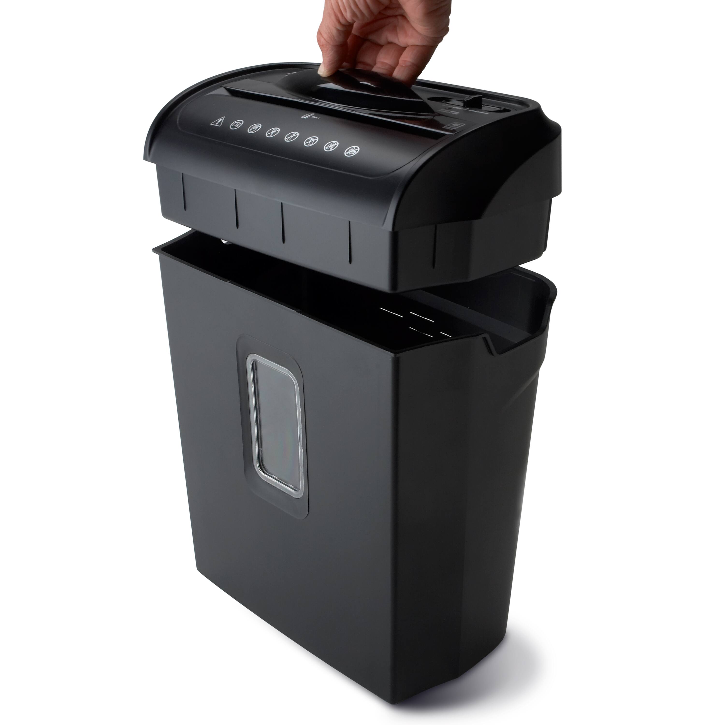 Alt View 1. Aurora - Aurora AU608MB High-Security 6-Sheet Micro-Cut Paper Credit Card Shredder 3.5-Gallon Wastebasket, 4-Minute  Running Time - Black.