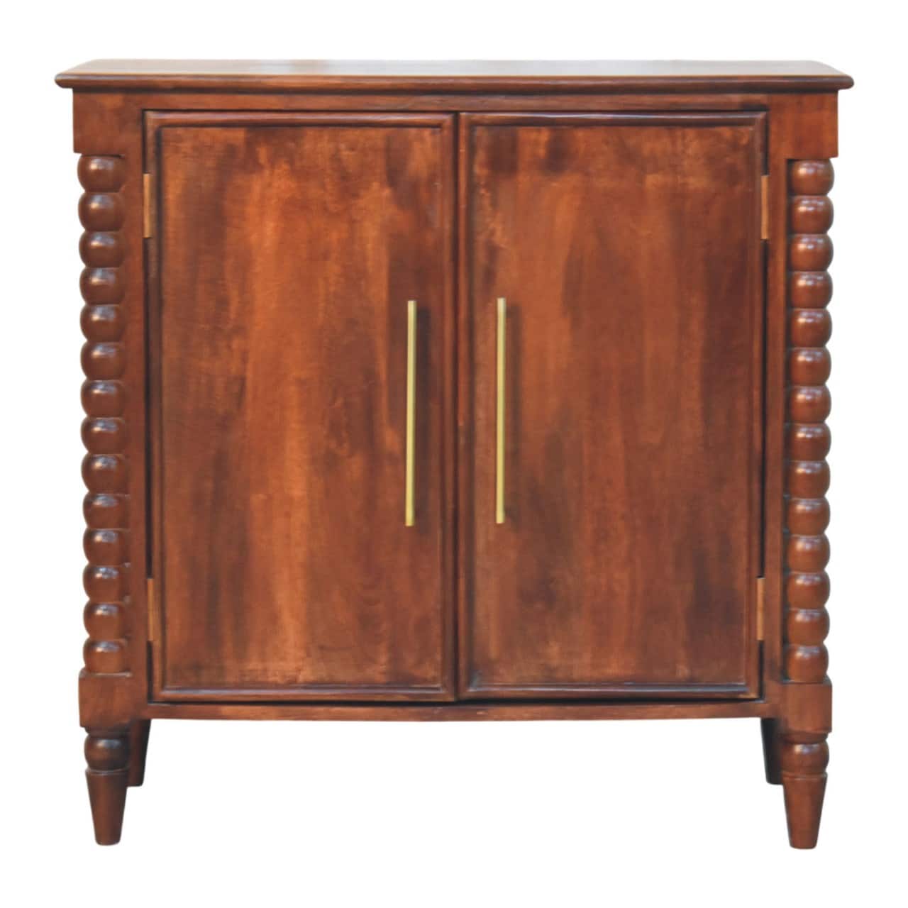 Artisan Furniture - Solid Wood Spindle Heritage Cabinet, 2 Doors - Brown